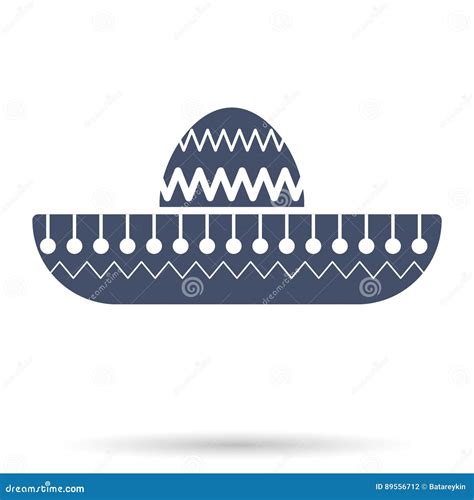 Sombrero Mexican Hat Symbol. Stock Illustration - Illustration of ...