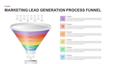 Lead Generation Marketing Process Funnel PowerPoint Template