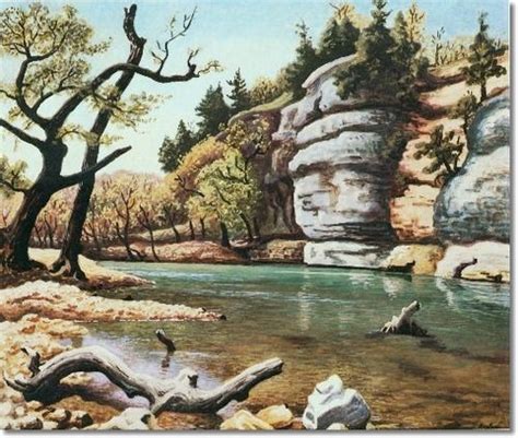 Thomas Hart Benton - Buffalo River Arkansas Painting | Thomas hart ...