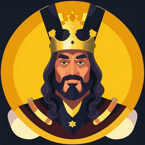 AI generated King Avatar Gamer Icon Clip Art Sticker Decoration Simple Background 34874677 Stock ...