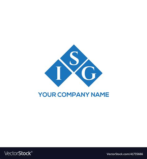 Isg letter logo design on white background Vector Image