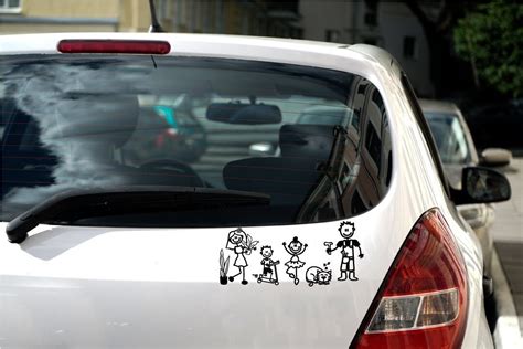 Stick Family Car Decal, Custom My Family Car Decal, Personalized Family Car Sticker, Choose Your ...