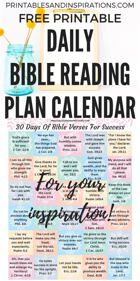 Printable Daily Bible Reading Plan