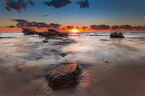 Sandy Beach Sunset Photograph by Mike Drosos - Fine Art America