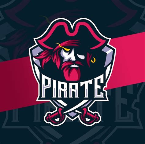 Premium Vector | Pirate skull mascot esport logo design