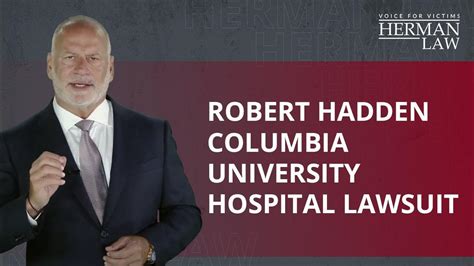 Dr. Robert Hadden Columbia University NY Presbyterian Lawsuit | Jeff ...