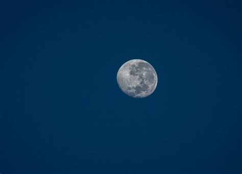 Full Moon in Blue Sky · Free Stock Photo