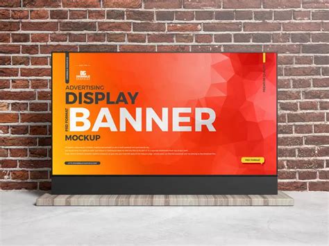 Front View of a Horizontal Banner Mockup Free Download | Resource Boy