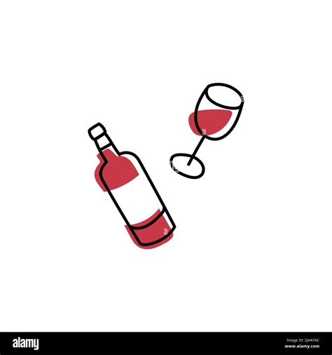 Simple minimalist red wine icon Stock Vector Image & Art - Alamy