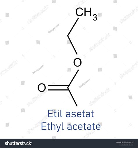 Ethyl Acetate Molecule Structure Stock Vector (Royalty Free) 2087253139 ...