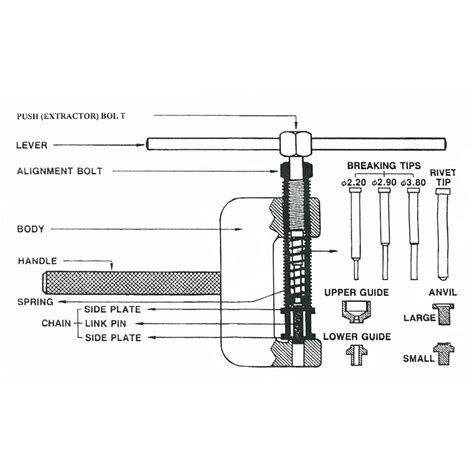 Professional Motorcycle Chain Breaker Press & Riveting Tool Kit ...