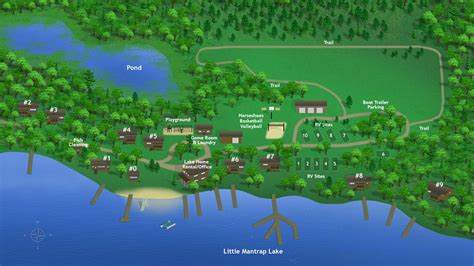 Wilderness Bay Resort Layout - A Detailed Resort Map - Locate A Cabin