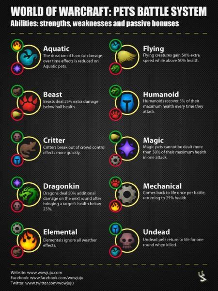 the world of warcraft's battle system is shown in this info sheet, which includes