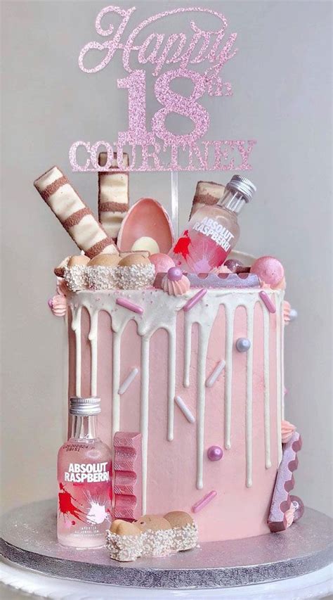 Pretty Cake Ideas For Every Celebration : Pink Birthday Cake for 18th Birthday | 21st birthday ...