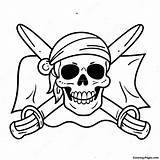 Colorful Pirate Flag Coloring Page  Pagescom sketch template