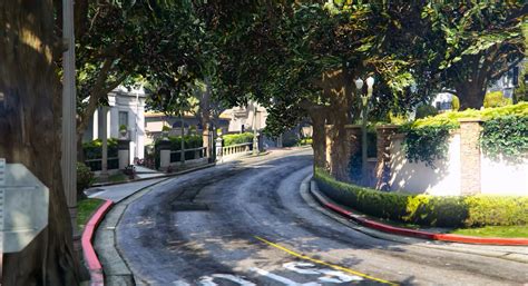 Rockford Hills more Trees and Street Lamps - GTA5-Mods.com