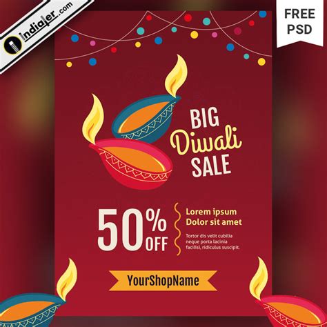 Diwali Dhamaka Sale Poster, Banner or Flyer design - Indiater