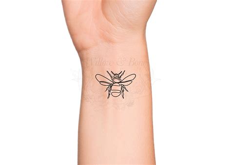 Bumblebee Continuous Line Outline Temporary Tattoo - Etsy