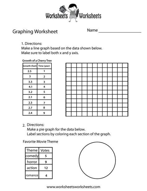 Make a Graph Worksheet Printable | Graphing worksheets, Scientific method worksheet, Line graph ...