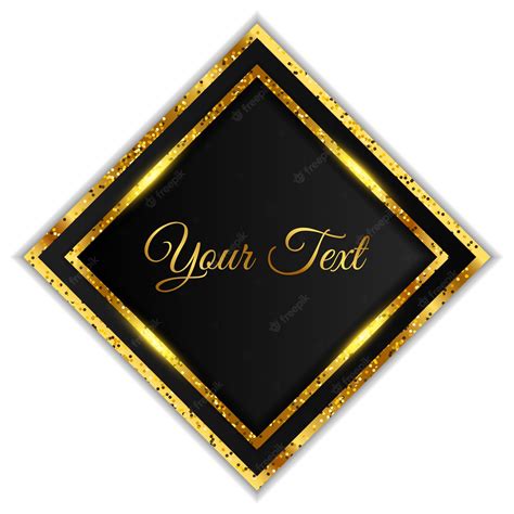 Premium Vector | Luxury golden dots black frame square gold text box illustration background