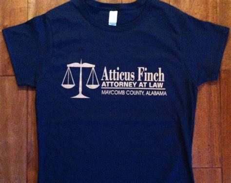 Atticus Finch Attorney at Law T-shirt Tkam Gift English Teacher Classic American Literature Men ...