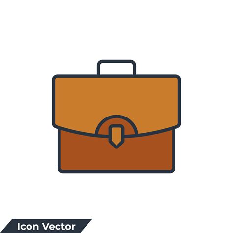 briefcase icon logo vector illustration. portfolio symbol template for graphic and web design ...