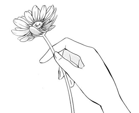 Hand Holding A Rose Drawing at GetDrawings | Free download