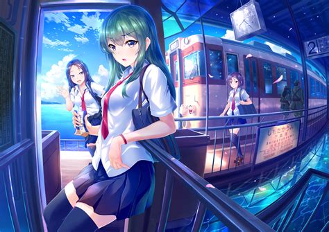 Subway Girls Anime 4k, HD Anime, 4k Wallpapers, Images, Backgrounds ...