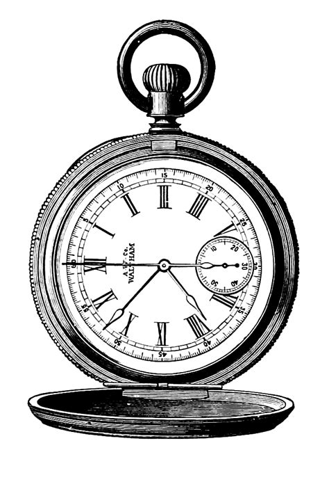 Pocket Watch Drawing - ClipArt Best