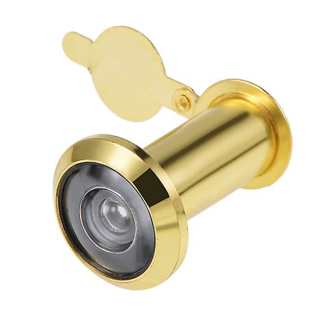 Brass 200-degree Door Viewer Peephole with Cover for 37mm-55mm Doors ...