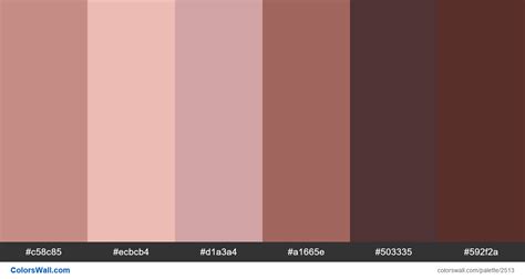 Human skin tone color palette. HEX colors #c58c85, #ecbcb4, #d1a3a4, # ...