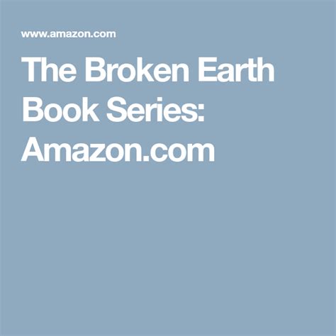 The Broken Earth Book Series: Amazon.com | Earth book, Book series, Books