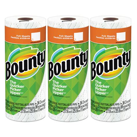 Bounty 36 sheets, White Paper Towels (Pack of 3 Rolls) – Rafaelos