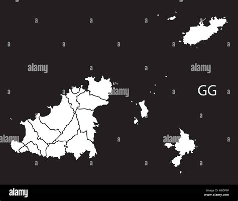 Guernsey parishes Map black white Stock Vector Image & Art - Alamy