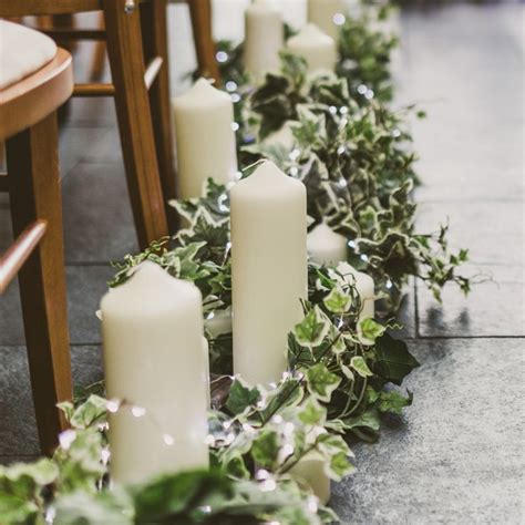 Variegated Ivy | Flower centerpieces wedding, Wedding ceremony aisle ...