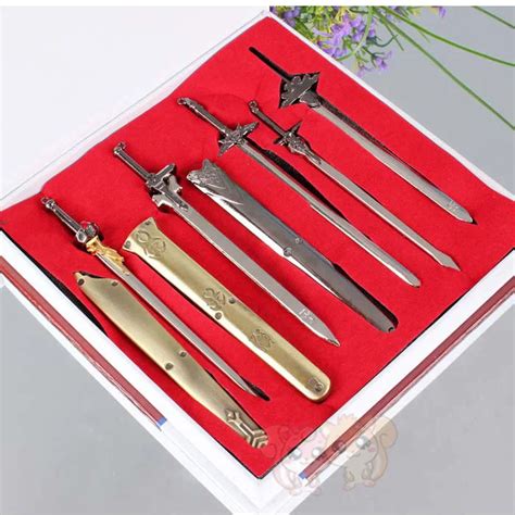 Aliexpress.com : Buy 5 Pcs Anime Sword Art Online SAO Kirito and Asuna Metal Sword Weapon Set in ...