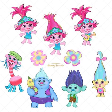 Trolls LAYERED SVG Poppy SVG Branch SvG Trolls Clipart Trolls Cut File | lupon.gov.ph