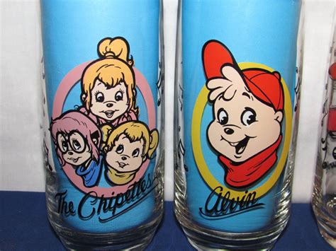 CHIPMUNK GLASSES 1985 Alvin Simon Theodore and the Chipettes - Etsy