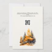 Fall Forest with QR Code Autumn Wedding Invitation | Zazzle
