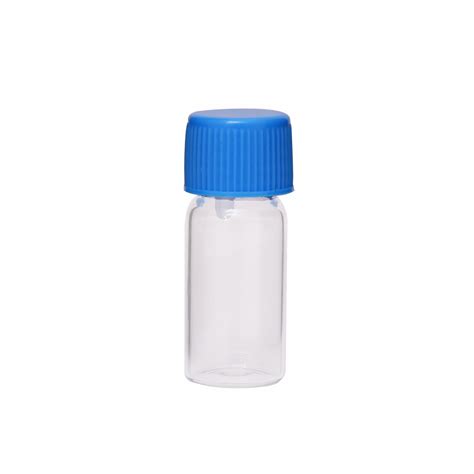 Empty Glass Vials - 2 ml - 1/2 Dram - Blue Color Cap - 66 Units ...