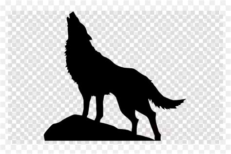 Howling Wolf Silhouette Png, Transparent Png - vhv