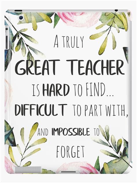 "Great teacher Quote / Teacher Farewell gift Leaving Gift Idea / Teacher appreciation / School ...