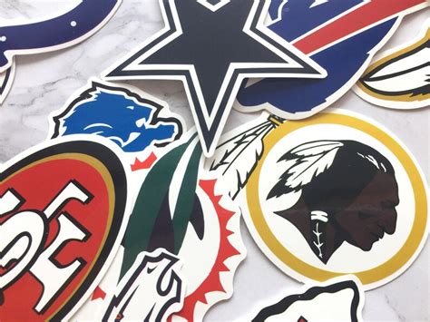 32Pcs Football Team NFL Vinyl Stickers pack Bumper Laptop | Etsy