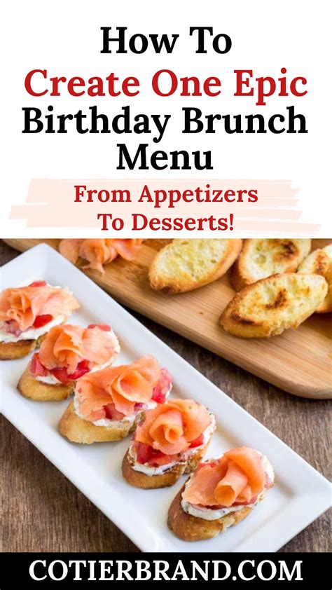 How To Create One Epic Birthday Brunch Menu From Appetizers To Desserts ...