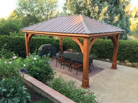 Gazebo with Hip Metal Roof Downloadable Building Plans – DIY Backyard