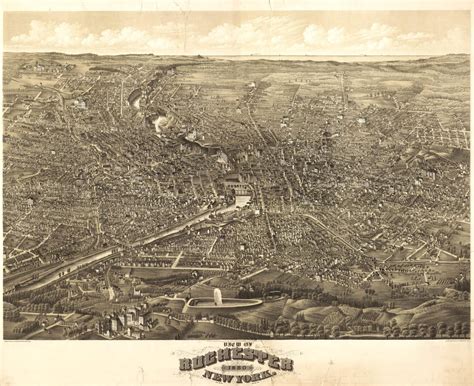 Historic Map - Rochester, NY - 1880 | World Maps Online