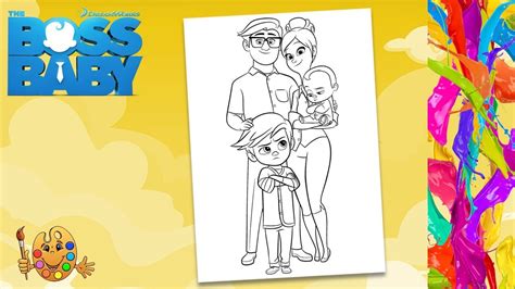 Coloring The Boss Baby - Family Together Coloring Book & Pages - YouTube