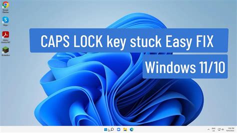 CAPS LOCK key stuck Easy FIX - YouTube