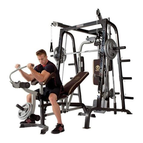 Marcy Deluxe Diamond Elite Smith Cage Home Workout Machine Total Body ...