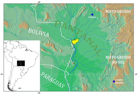 Map of the Pantanal biome showing the Parque Nacional do Pantanal... | Download Scientific Diagram